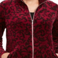 Karen Scott Women's Sport Printed Jacket Wine Size X-Large