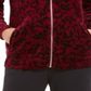 Karen Scott Women's Sport Printed Jacket Wine Size X-Large