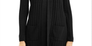 Alfani Women's Ribbed Cardigan Black Size Petite S