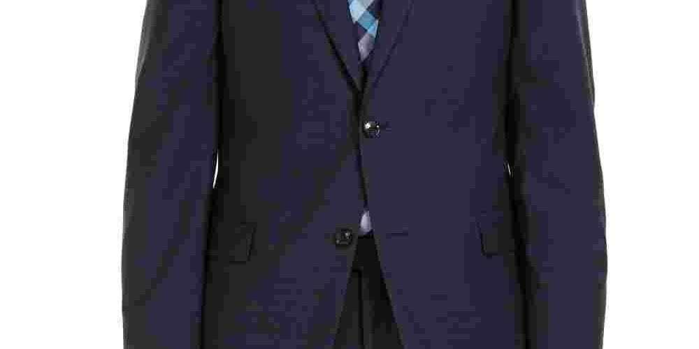 Tommy Hilfiger Men's Check Button Down Jacket Blue Size 38