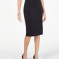 Alfani Women's Wide Waistband Curvy Scuba Pencil Skirt Black Size 4P