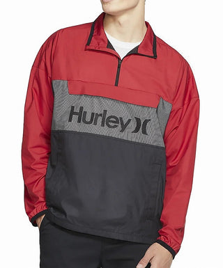 Hurley Men's Siege Anorack Jacket Red Size Small