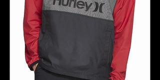 Hurley Men's Siege Anorack Jacket Red Size Small