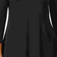 JM Collection Women's V Neck Handkerchief Hem Top  Black Size X-Small