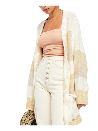 Free People Women's Southport Beach Cardigan Beige Size X-Large
