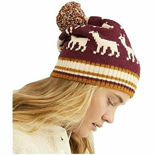 Free People Women's Alpaca My Bags Pom Beanie Red Size Regular