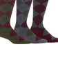 Polo Ralph Lauren Men's Socks Dress Argyle Crew 3 Pack Socks Green Size Regular