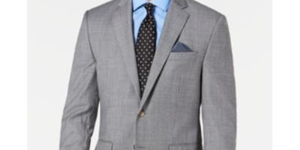 Ralph Lauren Men's Sport Coat R Mini Houndstooth Gray Size 48