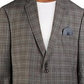 Ralph Lauren Men's Wool Blend Plaid Two-Button Blazer Gray Size 50