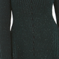 Style & Co Women's Scalloped Hem Ribbed Knit Sweater Green Size Small