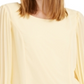 Alfani Women's Pleated Sleeve Top Yellow Size Petite XL