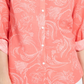Charter Club Women's Artful Paisleys Printed Linen-Blend Shirt Red Size Large