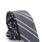 INC Men's Black Striped Skinny Neck Tie Gray Size Regular