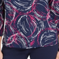 JM Collection Women's Printed Jacquard Top Blue Size Medium