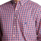 Nautica Men's Plaid Collar Button Down Casual Shirt -Red Size Medium