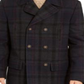 Lauren Ralph Lauren  Men's Coat Plaid Double Breasted Blue Size 52