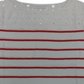 Charter Club Women's Plus Striped Eyelet Yoke Knit Top Red Size 1X