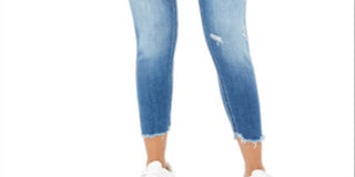 Flying Monkey Women's Cropped Distressed Skinny Jeans Blue Size 25