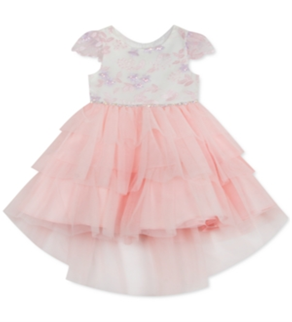 Rare Editions Toddler Girl's Tiered Tulle Dress Pink Size 3T