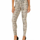 INC International Concepts Women's Shaping Knit Full Length Snakeskin Leggings  Black -Beige Size S