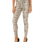 INC International Concepts Women's Shaping Knit Full Length Snakeskin Leggings  Black -Beige Size S