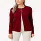 Karen Scott Women's Button Down Cardigan Red Size X-Small