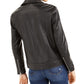 Bar III Women's Faux Leather Belted Jacket Black Size X-Large
