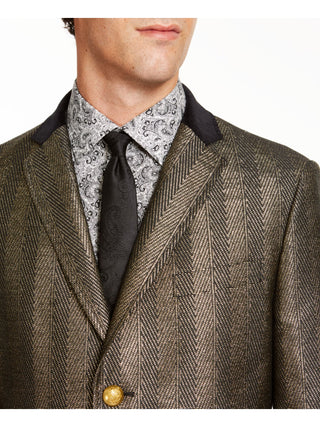 Tallia Men's Single Breasted Classic Fit Blazer Yellow Size XX-Large