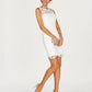 Adrianna Papell Women's Illusion Lace Sheath Dress White Size 6