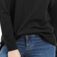 Karen Scott Women's Seam Detail Cotton Mock Neck Sweater Black Size X-Small