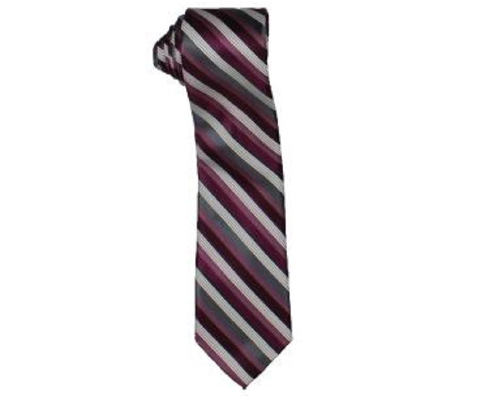 Van Heusen Men's Barcode Stripe Classic Neck Tie Red Size Regular