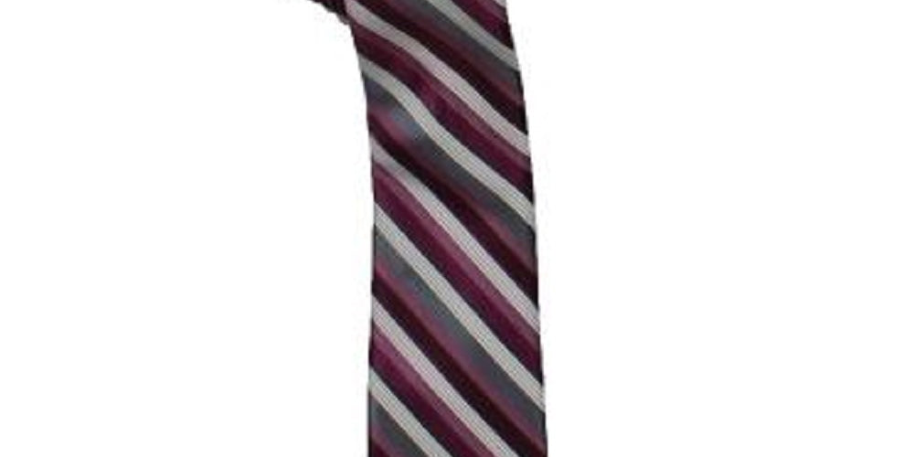 Van Heusen Men's Barcode Stripe Classic Neck Tie Red Size Regular