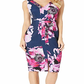 Trina Turk Women's Floral Print Sheath Dress Navy/Purple Size 4