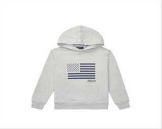 Ralph Lauren Big Boy's Embroidered Terry Cotton Hoodie Gray Size S