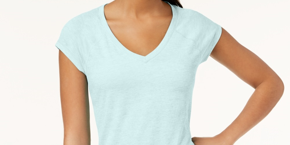 ID Ideology Women's Rapidry Heathered Performance T-Shirt Blue Size Medium