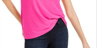 Bar III Women's Zip Back Halter Top Pink Size XX-Large