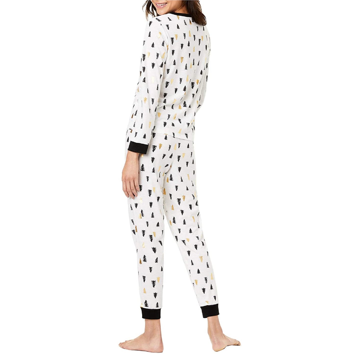 Family PJs Women's Christmas Kids Pajama Set White Size 10-12