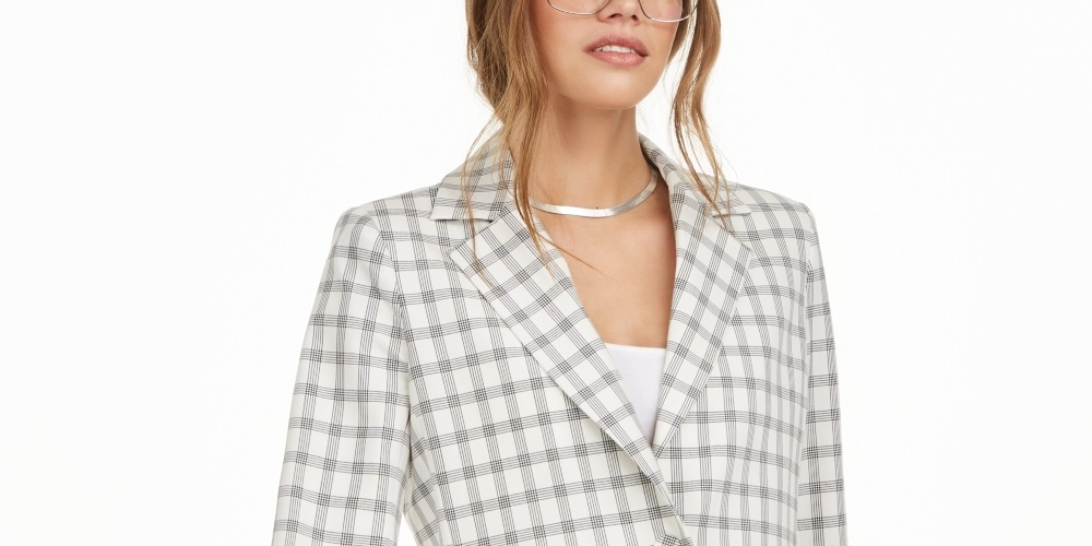Danielle Bernstein Women's Structured Blazer White Size X-Small