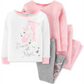 Carter's Baby Girl's 4 Pc Cotton Ballerina Pajamas Set White/Pink Size 9MOS