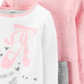 Carter's Baby Girl's 4 Pc Cotton Ballerina Pajamas Set White/Pink Size 9MOS
