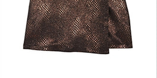 Aqua Girl's Metallic Wrapped Skort Black Size X-Large