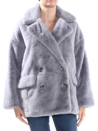 Free People Women's Faux Fur Kate Coat Gray Size Medium