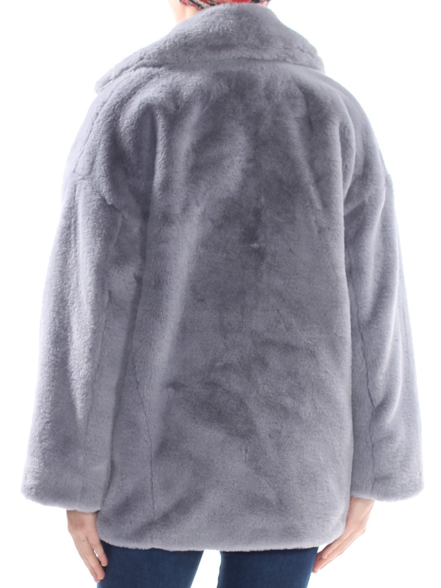 Free People Women's Faux Fur Kate Coat Gray Size Medium