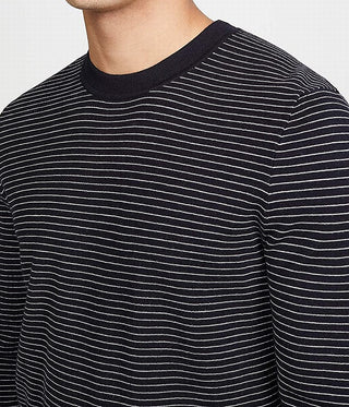 Theory Men's Ollis Crewneck Merino Wool Long Sleeve Sweater Black Size Large