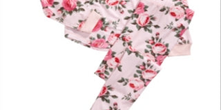 Max & Olivia Little & Big Girl's 2 Pc Sleeping Beauty Floral Print Pajama Set Pink- Size M
