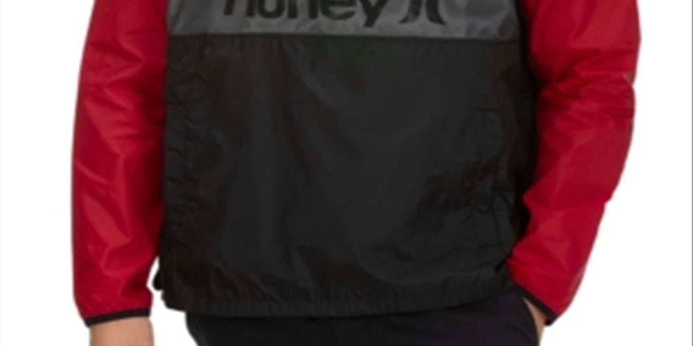 Hurley Men's Siege Anorack Jacket Red Size Large