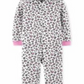 Carter's Little & Big Girl's 1 Pc Leopard Print Pajama White/Pink Size 5