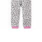 Carter's Little & Big Girl's 1 Pc Leopard Print Pajama White/Pink Size 5