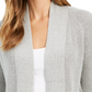 Charter Club Women's Cotton Open Front Cardigan Gray Size X-Large