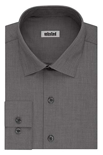 Kenneth Cole Men's Collared Dress Shirt Gray Size 34-35